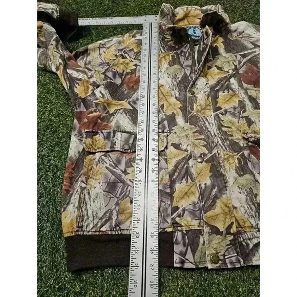 Master Sportsman Jacket Mens XL Green Camo Bomber Zip Up Hunting Rugged Leaves - Picture 7 of 8